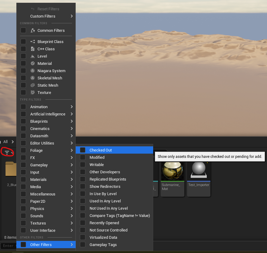 Content Drawer Filters